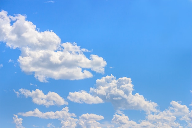 Premium Photo | White fluffy clouds and blue sky