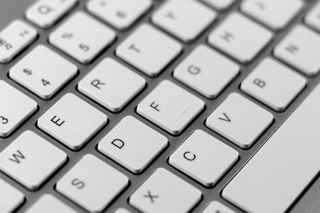 Premium Photo | White keyboard of a modern laptop