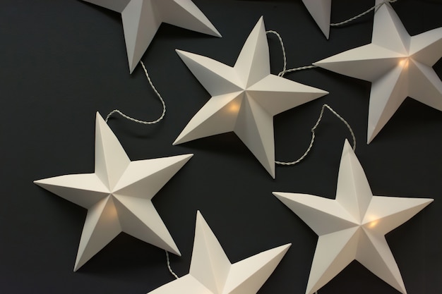 white paper christmas garland