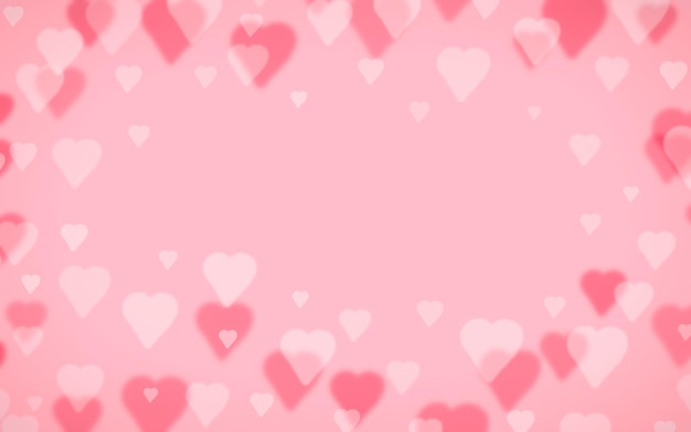 Premium Photo | White and pink hearts on a pink background with copy space