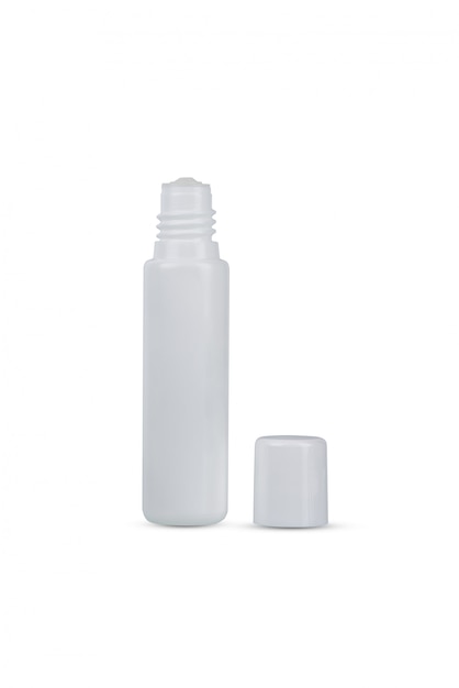 Premium Photo | White plastic eye drops bottle isolated on white