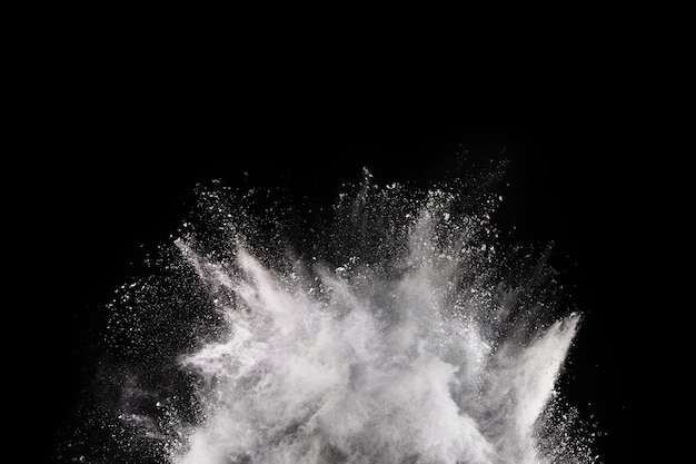 premium photo white powder explosion on black background https www freepik com profile preagreement getstarted 6139869