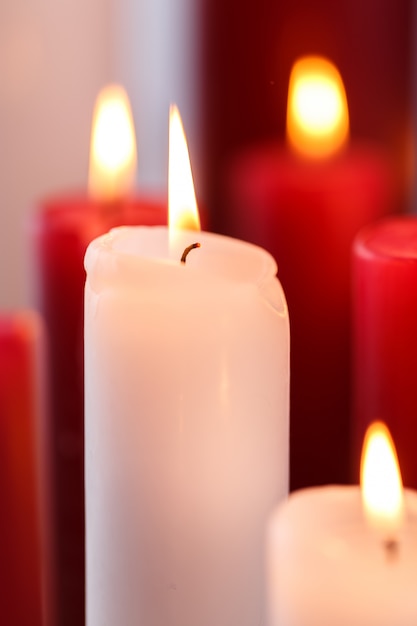 White and red candles Photo | Free Download