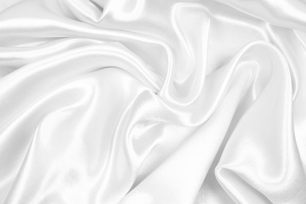 White Silk Texture Luxurious Satin For Abstract Background Photo 