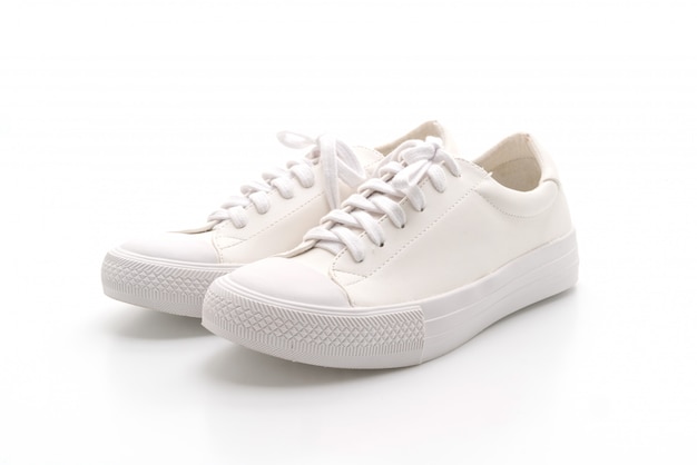 Premium Photo | White sneakers on white background
