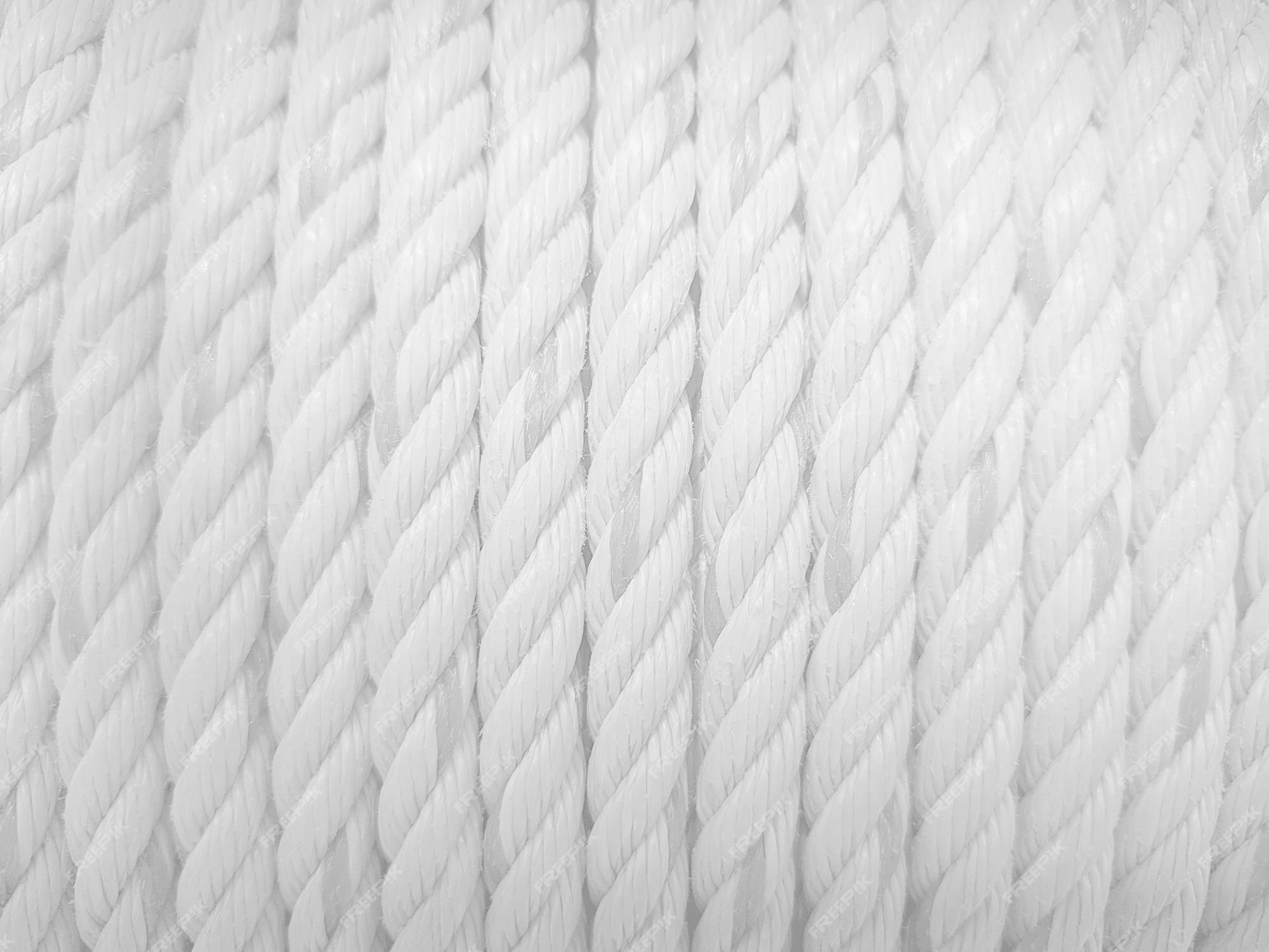 Premium Photo | White strong rope macro texture for background