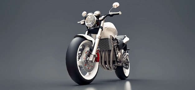 Premium Photo | White urban sport two-seater motorcycle