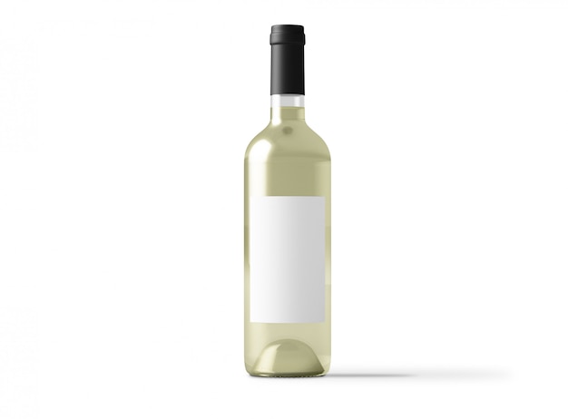 Download Premium Photo White Wine Bottle Isolated Mockup