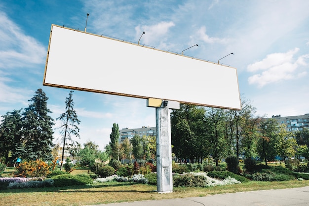 Wide Billboard Near Park Free Photo