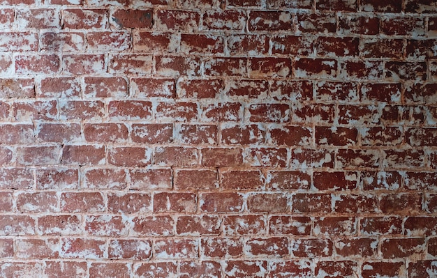 Wide Red Brick Wall Texture Grunge Background May Use To