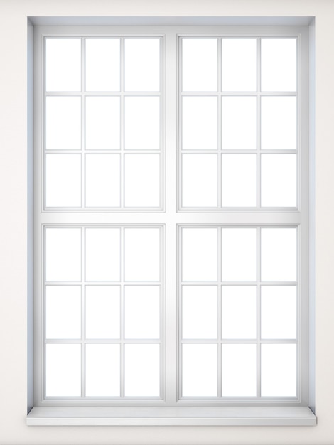 Premium Photo | Window in a classical style close-up. front view. 3d ...