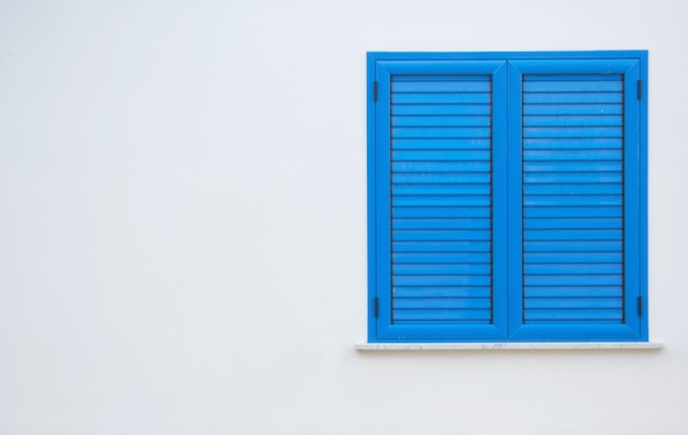 blue window shutters