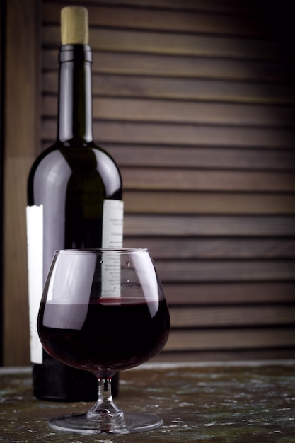 Premium Photo | Wine glass with expensive red wine