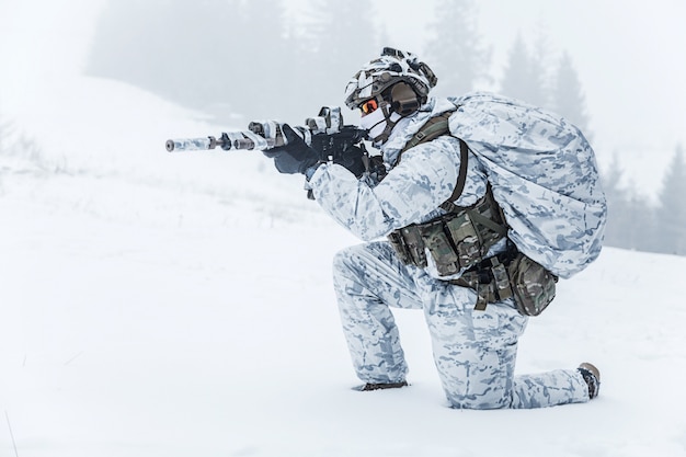 Premium Photo | Winter arctic warfare