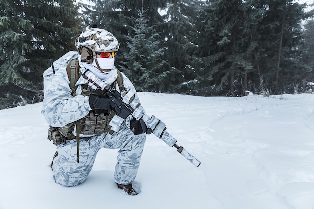 Premium Photo | Winter arctic warfare