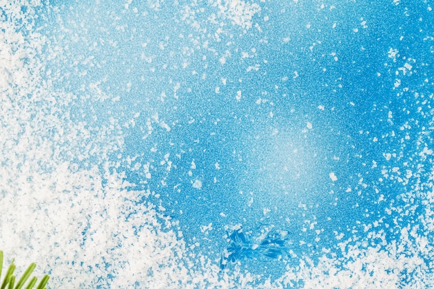 Premium Photo Winter Icy Blue Background With Snow Copy Space