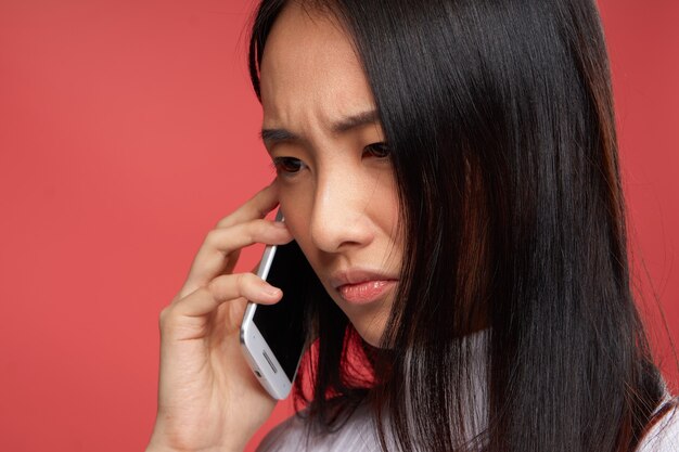 Premium Photo | Woman of asian appearance and contented facial ...