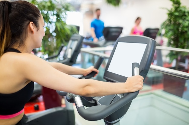 exercise bike with tv screen