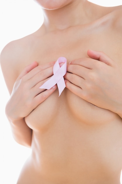 Naked woman with breast cancer — pic 7