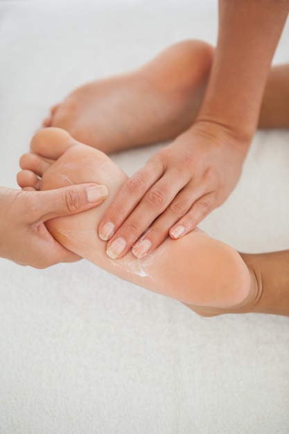 Premium Photo Woman Receiving A Foot Massage