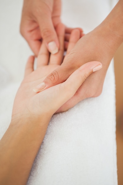 Woman Receiving A Hand Massage Photo Premium Download