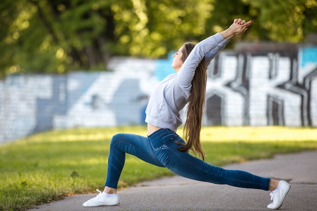 Free Photo | Woman stretching her back