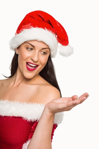 Premium Photo Woman Wearing Santa Hat