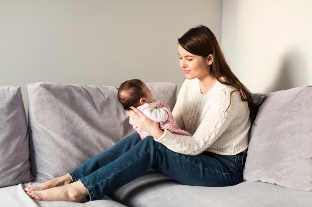 baby sitting sofa