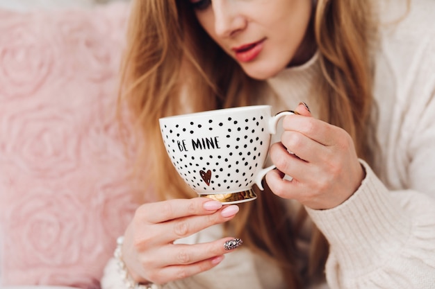 Download Free Woman With A Beautiful Mug Of Coffee Premium Photo Use our free logo maker to create a logo and build your brand. Put your logo on business cards, promotional products, or your website for brand visibility.