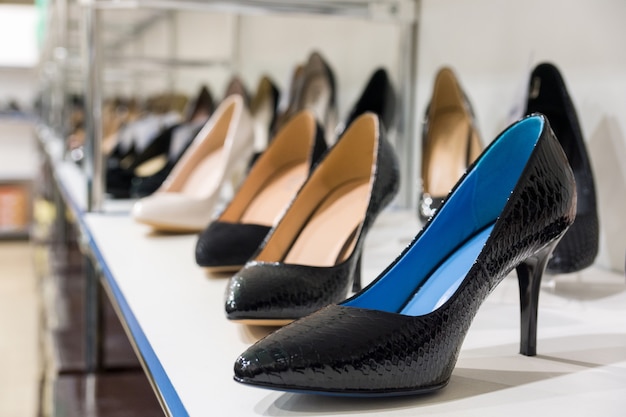 in her shoes shop