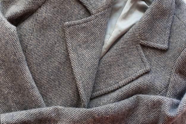 Premium Photo | Women's wool coat gray color.