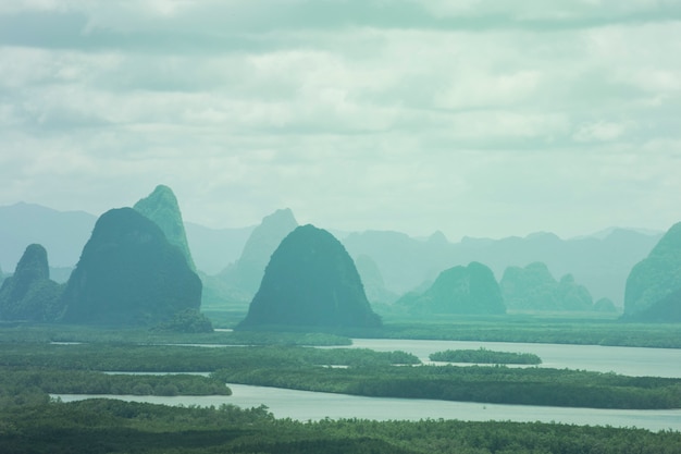 Premium Photo | Wonderful sunrise islands and sea at the view point of ...