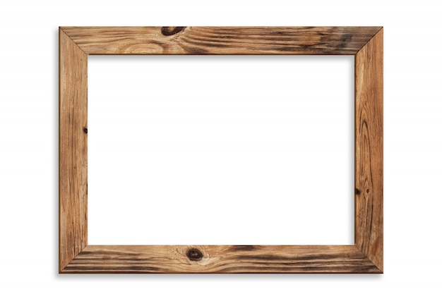 Premium Photo | Wood picture frame isolated