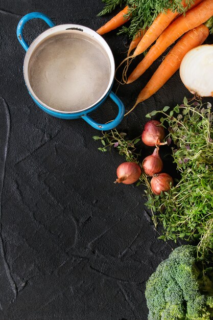 Premium Photo | Wooden background with vegetables