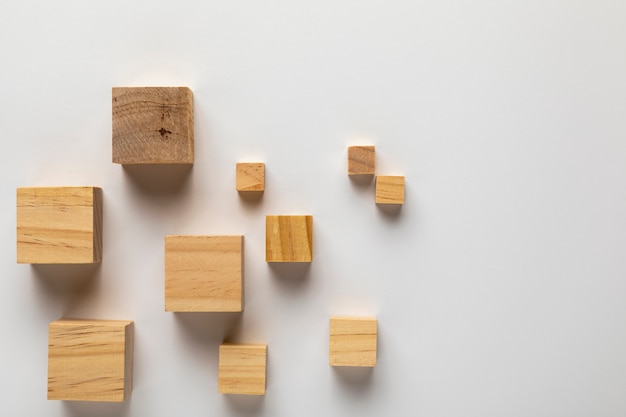 plain wooden cubes