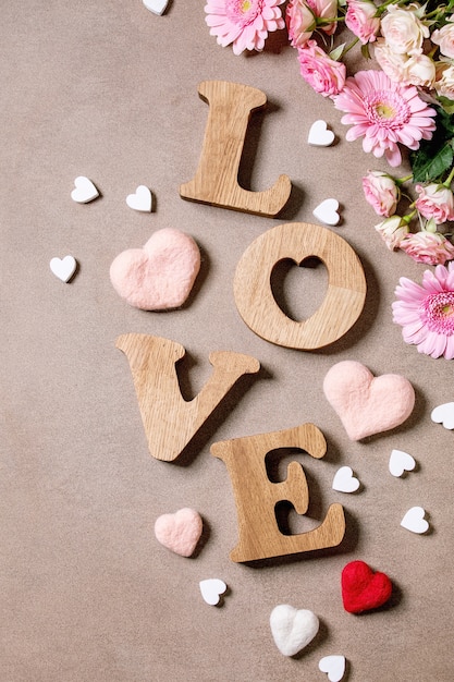 Premium Photo Wooden Letters Love