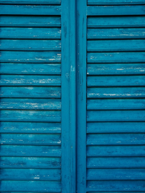 Wooden Window Shutters In Blue Antique, Antique Wooden House Shutters