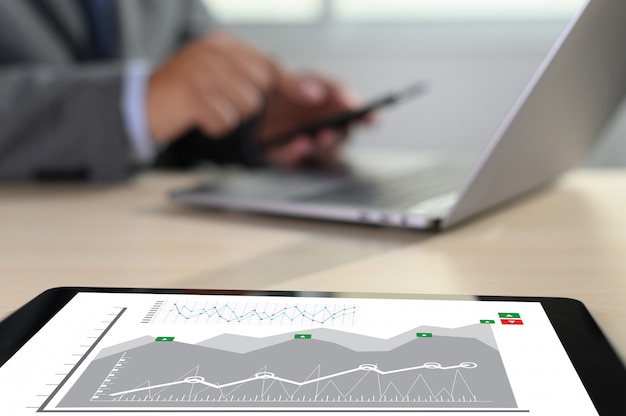 Work hard data analytics statistics information business technology Premium Photo