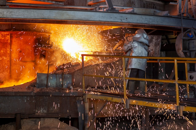 Premium Photo | Work process in metallurgical at manufacture of steel plant