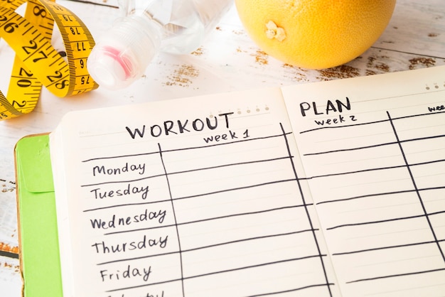 Free Photo | Workout plan template with modern style