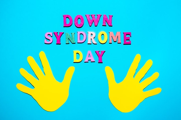 Premium Photo | World down syndrome day - inscription laid out of ...