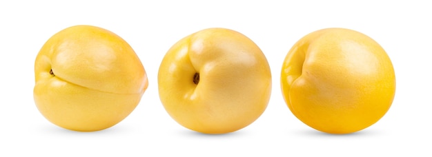 Premium Photo | Yellow nectarine fruit on white background