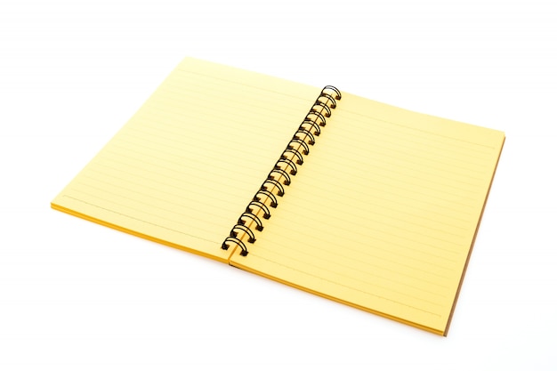 Yellow notebook open Photo | Free Download