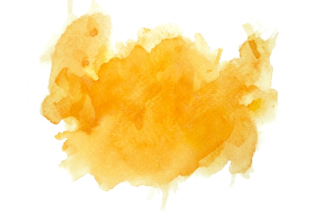 Premium Photo | Yellow orange watercolor stain with color shades paint ...