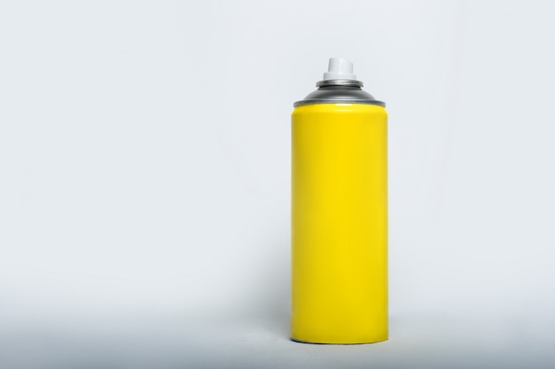 Premium Photo Yellow Spray Can For Spray On A No Inscriptions