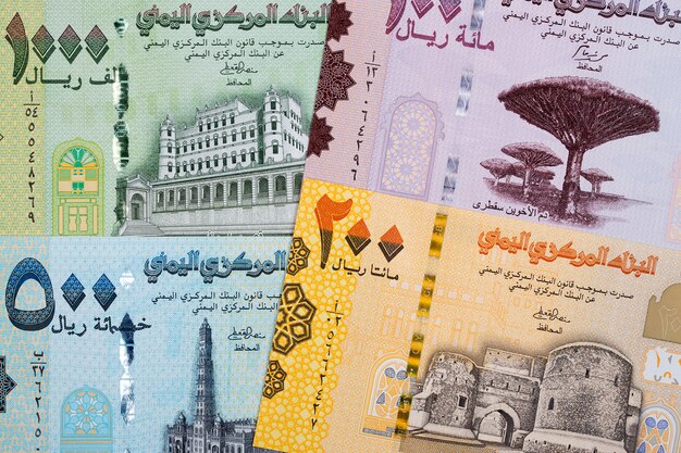 Premium Photo | Yemeni rial banknotes