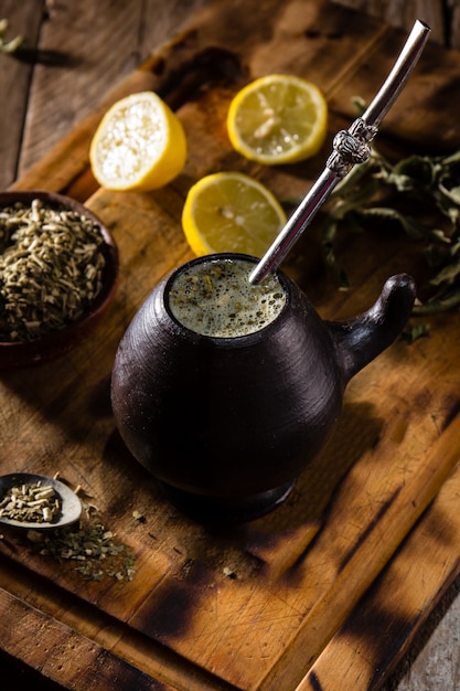 Premium Photo | Yerba mate - latin american hot drink herb tea