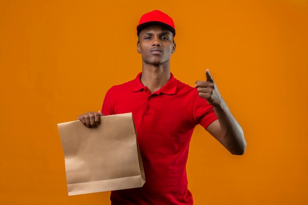 Download Free Download This Young African American Delivery Man Wearing Red Polo Use our free logo maker to create a logo and build your brand. Put your logo on business cards, promotional products, or your website for brand visibility.