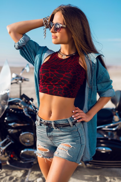 Free Photo Young Amazing Sexy Woman Wearing Stylish Crop Top Shirts 