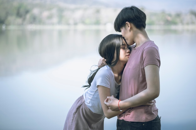 Asian Milf Lesbian Kissing